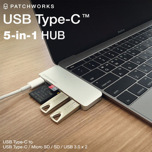 패치웍스[뉴맥북] 5-in-1 USB 허브